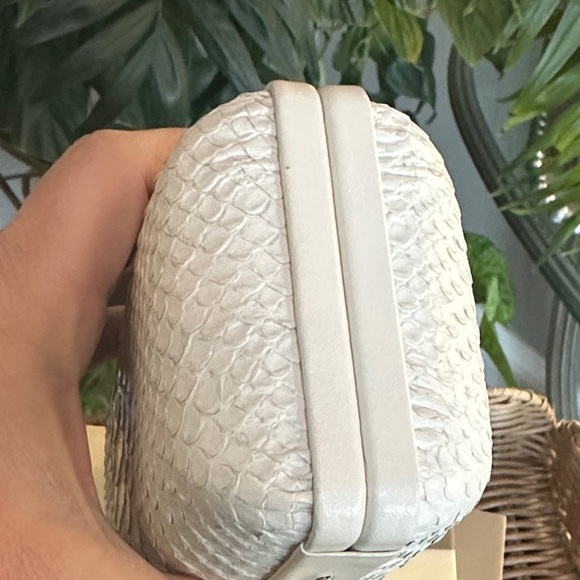 Coach white, ivory gold hardware Madison pinnacle embossed Python with dustcover - Picture 7 of 16